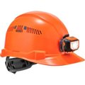 Ergodyne Ergodyne Skullerz® 8972LED Hard Hat Cap Style, Ratchet Susp, Vented, LED Light, Class C, Orange 60147